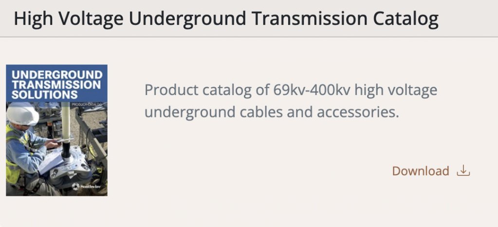 High Voltage Underground Transmission Installation
