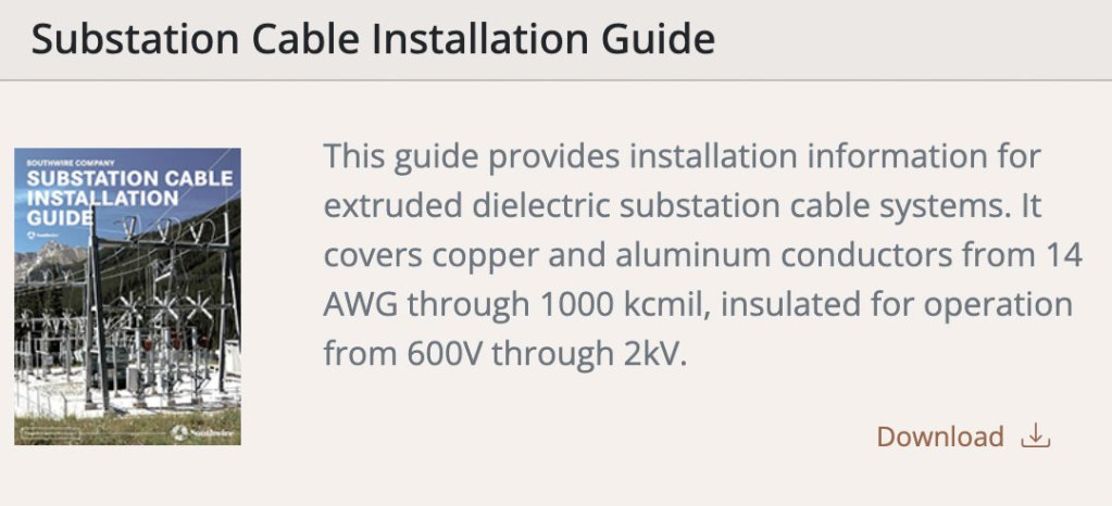 Substation Cable Installation