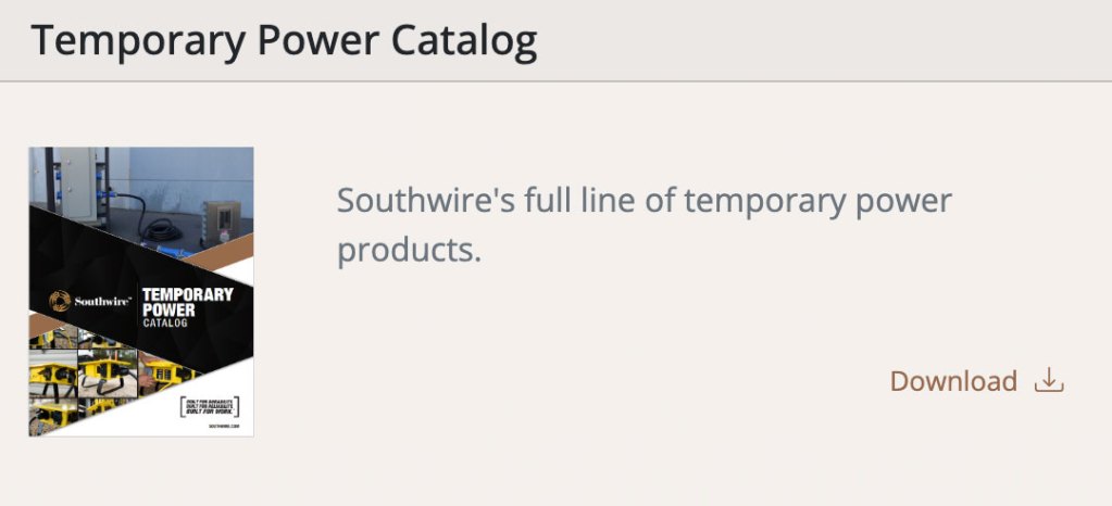 Southwire Temporary Power Catalogue