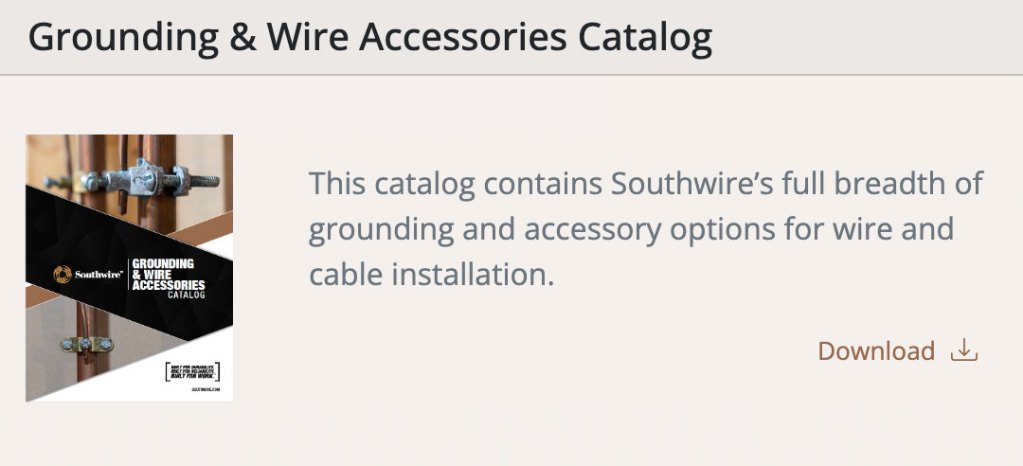 Southwire Grounding and Wire Accessories Catalogue